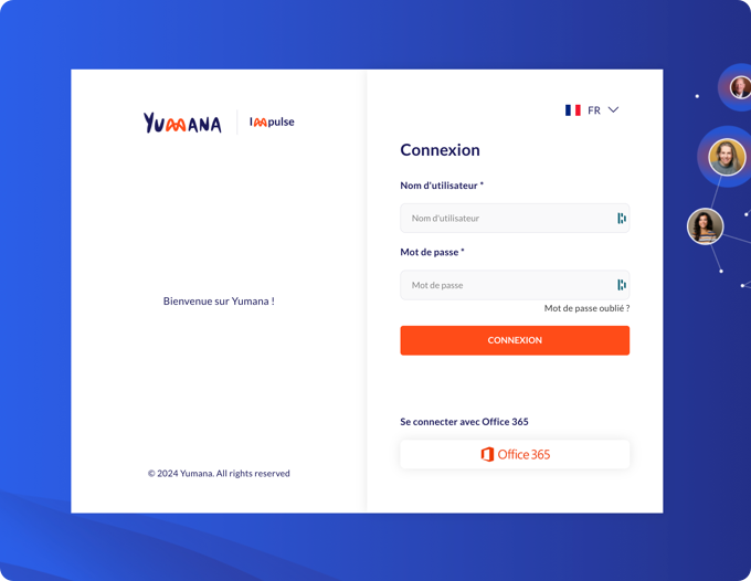 Screenshot d’une page d’inscription de la plateforme Yumana